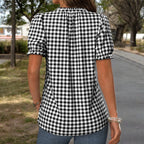 Casual Geruite Blouse