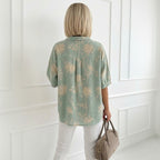 Vintage Blouse Met Onregelmatige Snit