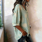 Vintage Blouse Met Onregelmatige Snit