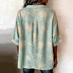 Vintage Blouse Met Onregelmatige Snit
