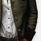 Elspeth – Elegant Tweed Jacket with Velvet Details