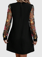 Enid – Elegant V-Neck Dress with Sleeves