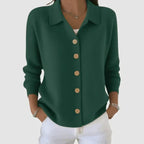 Women’s Collared Button-Up Knitted Cardigan