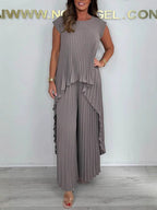 Mexie – Elegant Pleated Co-Ord Set