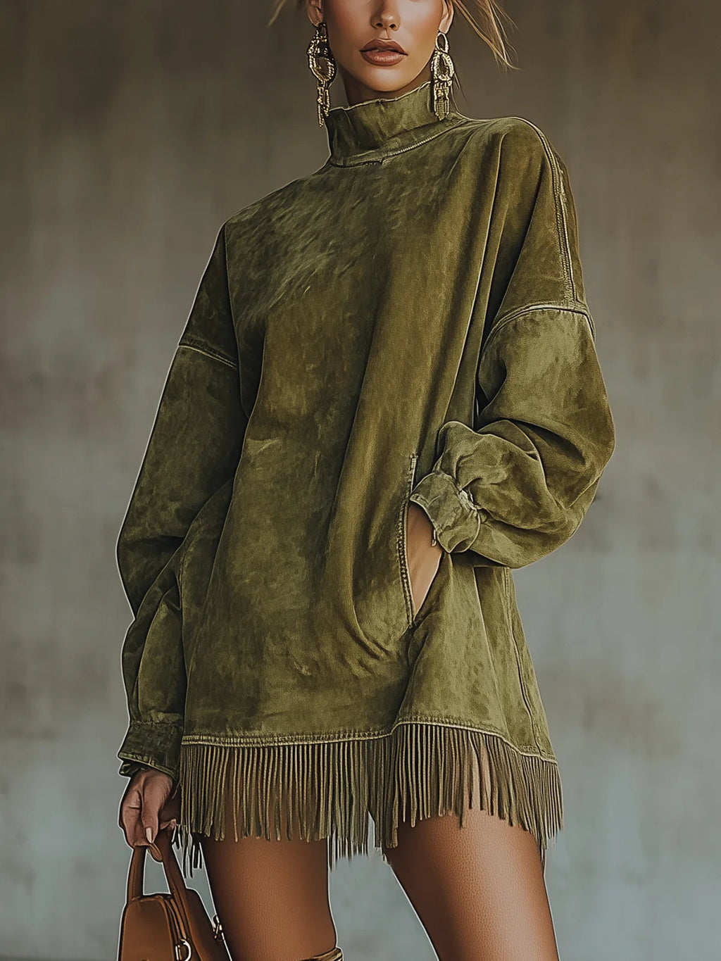 Posey – Suede Dress with Fringes