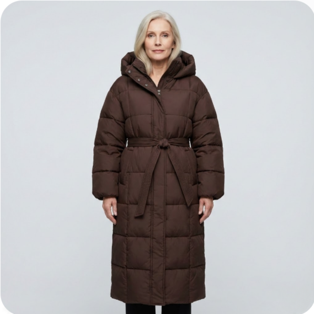 Carmen - Long Belted Puffer Coat