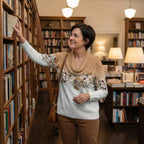 Freda - Floral Sweater with Soft Neckline