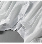 Women’s Linen Balloon-Sleeve Blouse