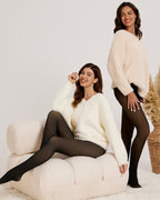 Margot – Semi-Transparent Fleece-Lined Tights