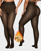 Margot – Semi-Transparent Fleece-Lined Tights