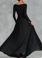 Adele – Black Crepe Maxi Dress