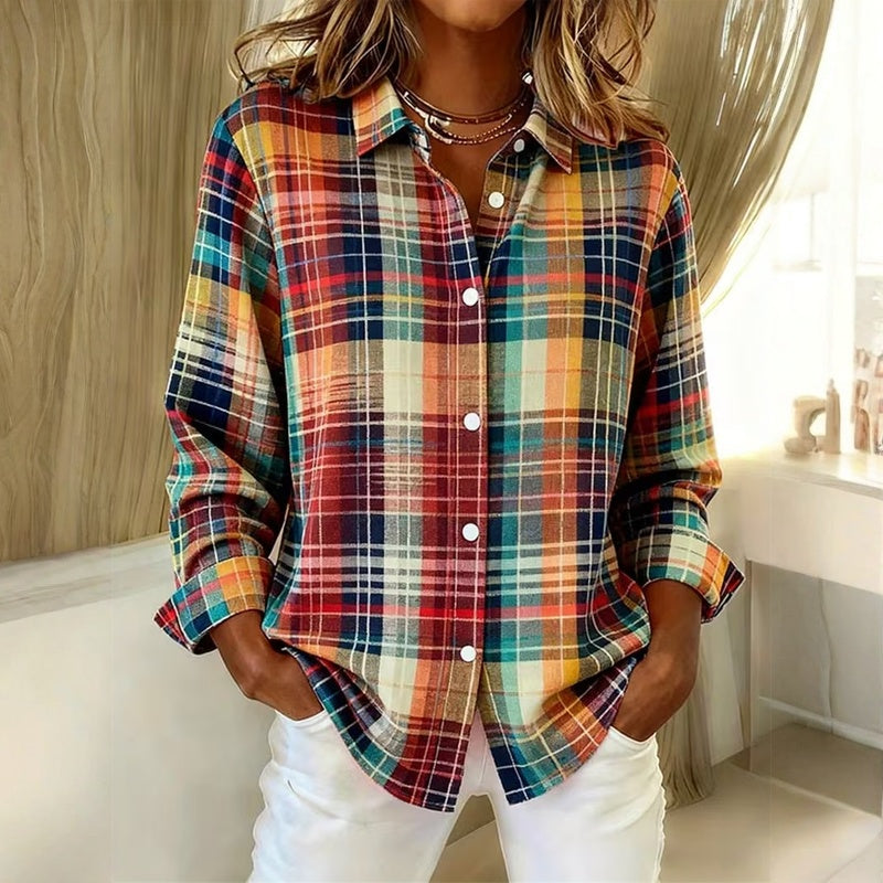 Kleurrijke Geruite Blouse