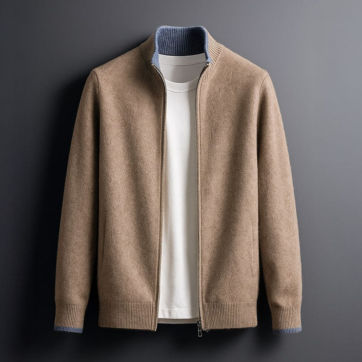 Isaac – Zip-Up Knitted Jacket
