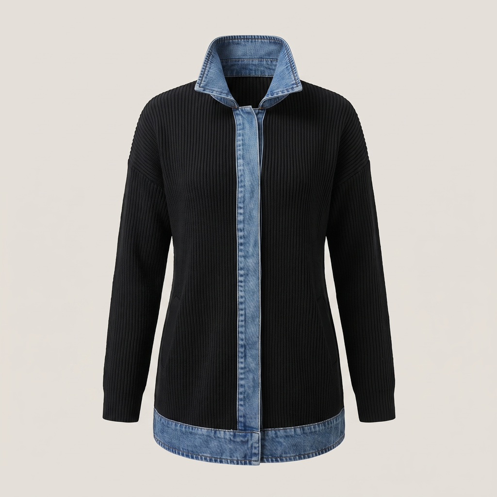 CASUAL DENIM TRIM JACKET