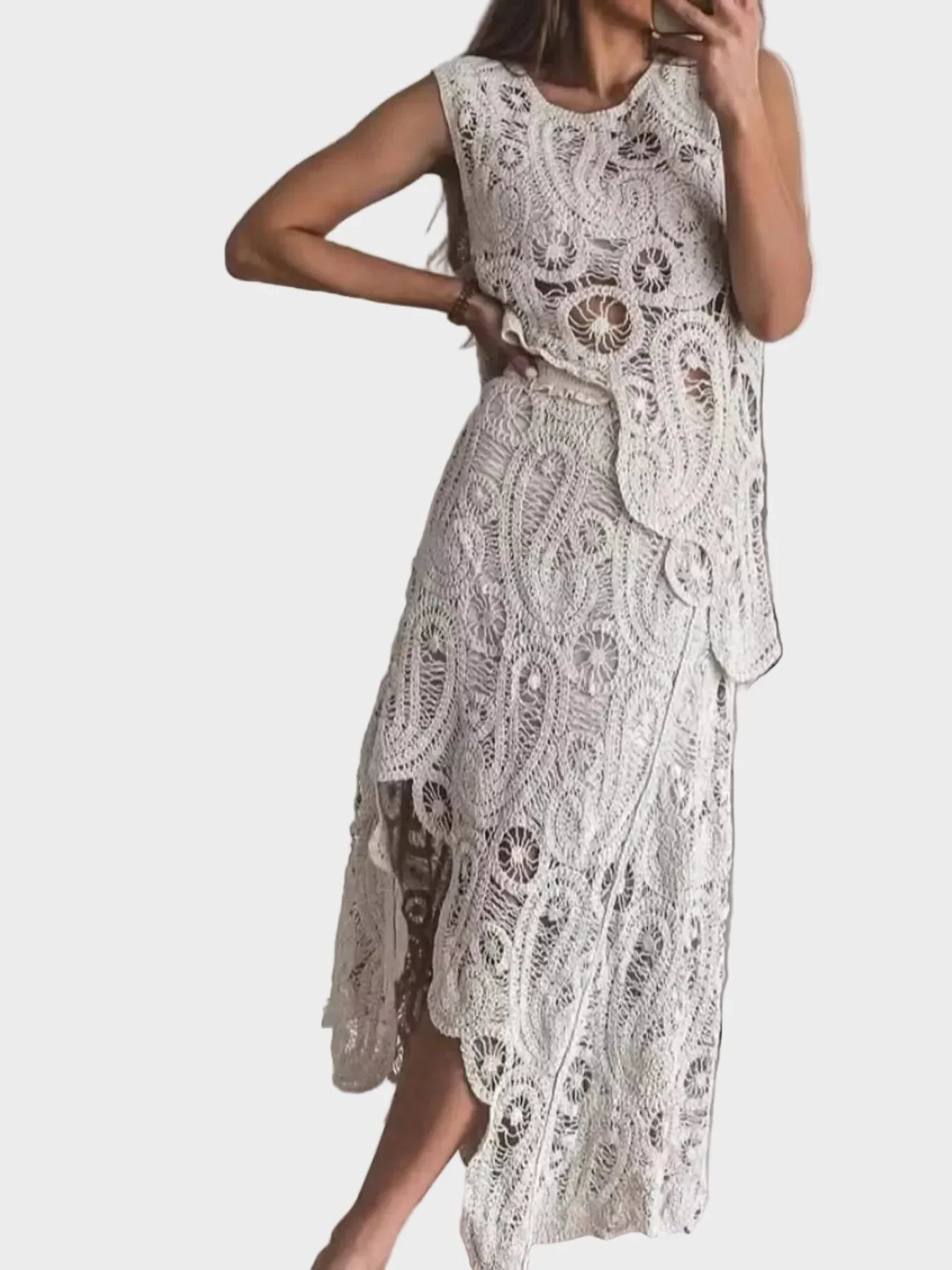 Pearl | Crochet Lace Maxi Dress