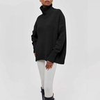 Women’s Oversized Short-Sleeve Roll-Neck Jumper