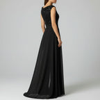 Fallon - Textured Tulle Evening Jumpsuit