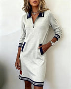 Esme – Long Sleeve Cotton Dress for Everyday Elegance