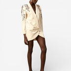 Whitley - Elegant Embroidered Blazer Dress