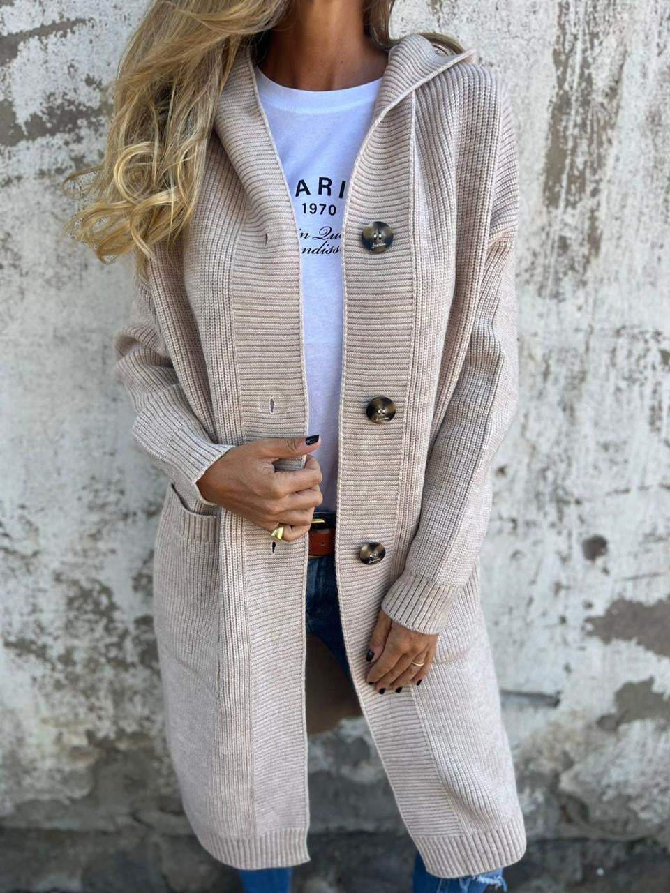 Alina™ | Elegant Long Knit Cardigan