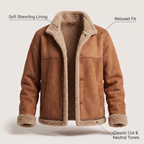 RUBY COSY SHEARLING-LINED JACKET