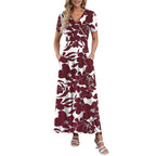 Floral Beach Long Flowy Maxi Dress