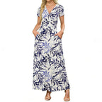 Floral Beach Long Flowy Maxi Dress