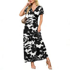 Floral Beach Long Flowy Maxi Dress