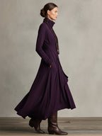 Natalia – Asymmetric Maxi Knit Dress with Turtleneck
