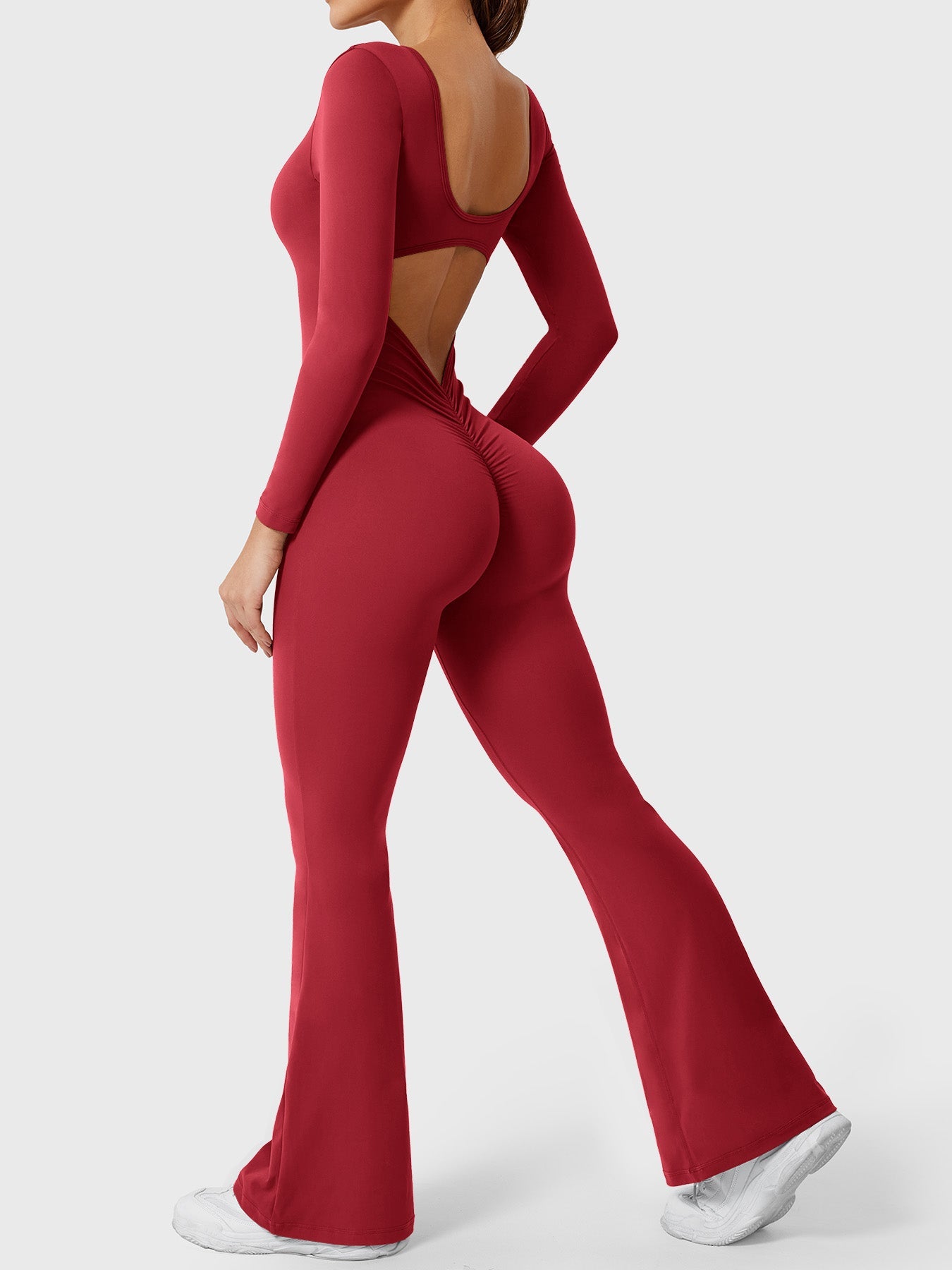 Yeoreo Lizvette jumpsuit met lange mouwen en uitlopende mouwen