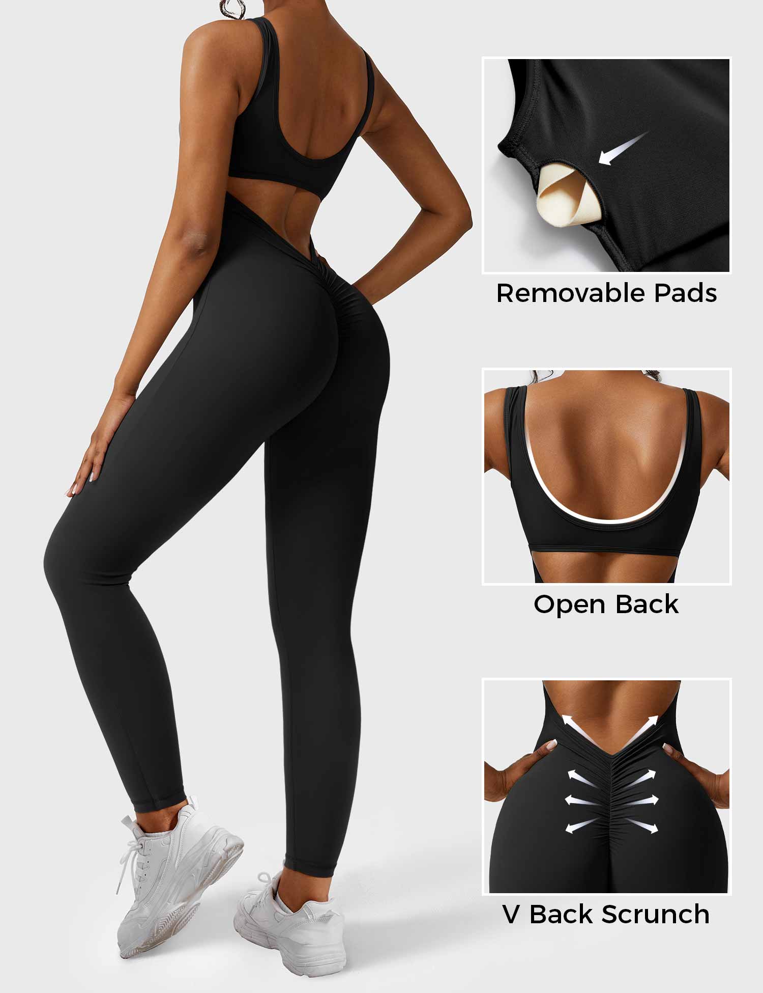 Yeoreo Lizvette jumpsuit met V-rug
