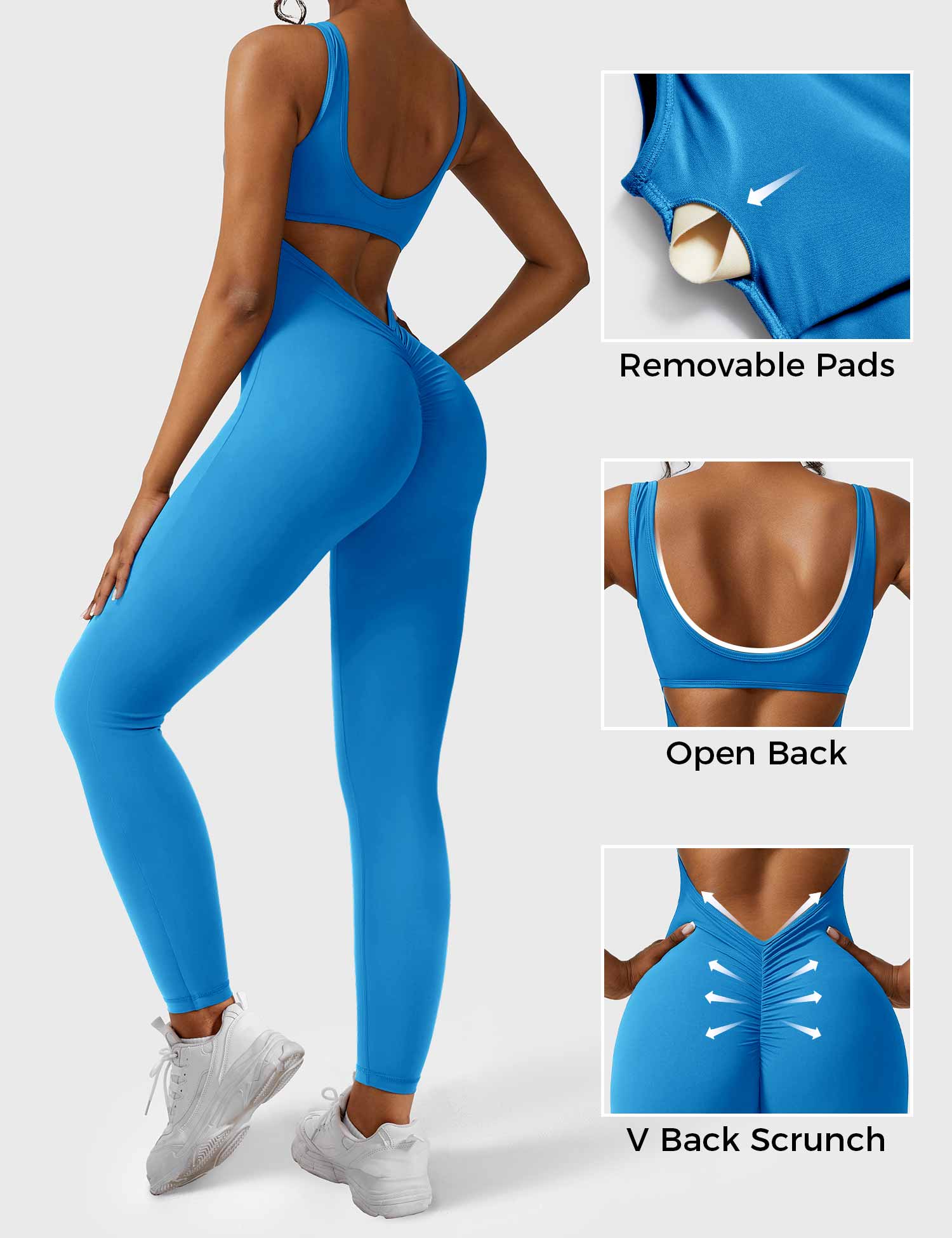 Yeoreo Lizvette jumpsuit met V-rug