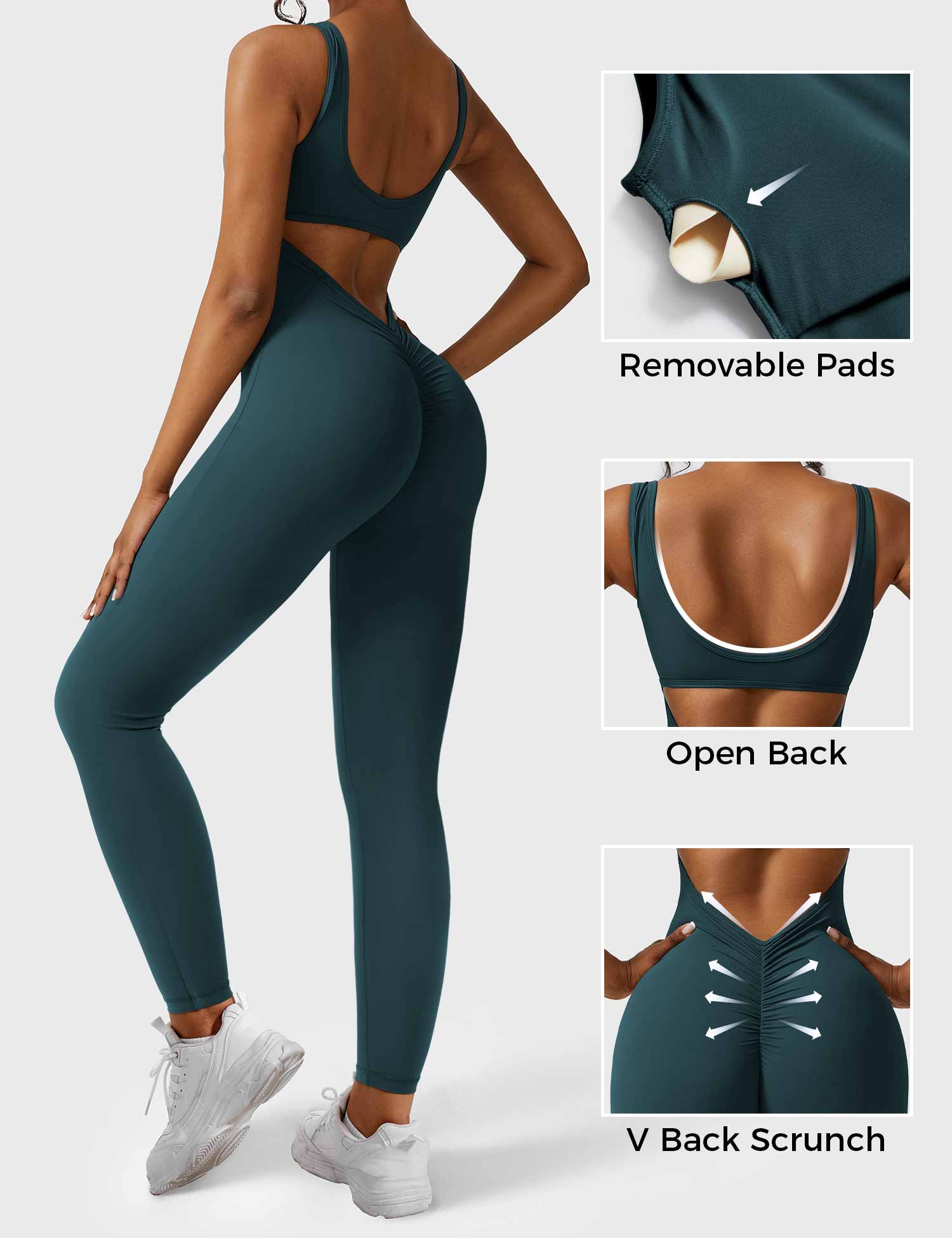 Yeoreo Lizvette jumpsuit met V-rug