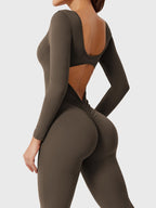 Yeoreo Lizvette jumpsuit met lange mouwen en uitlopende mouwen