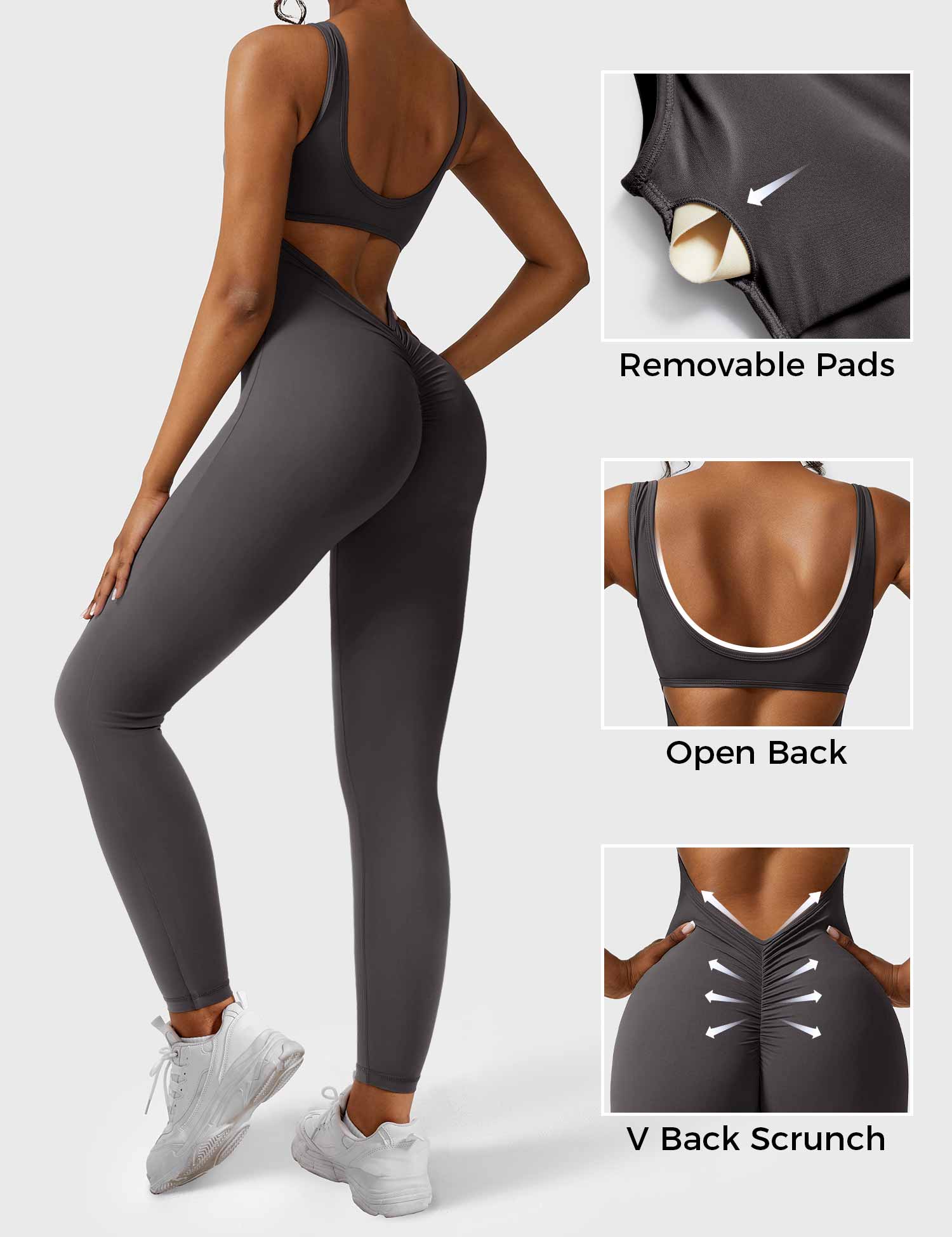 Yeoreo Lizvette jumpsuit met V-rug