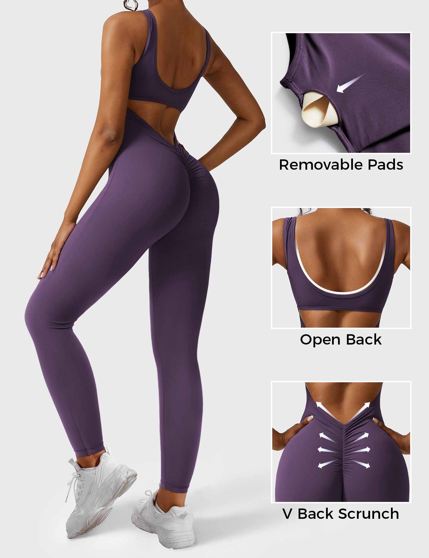 Yeoreo Lizvette jumpsuit met V-rug