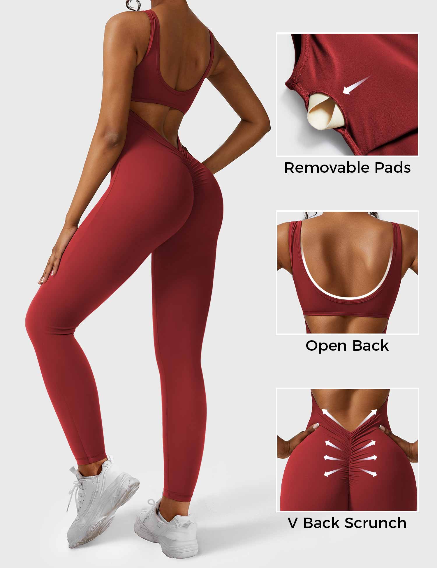 Yeoreo Lizvette jumpsuit met V-rug
