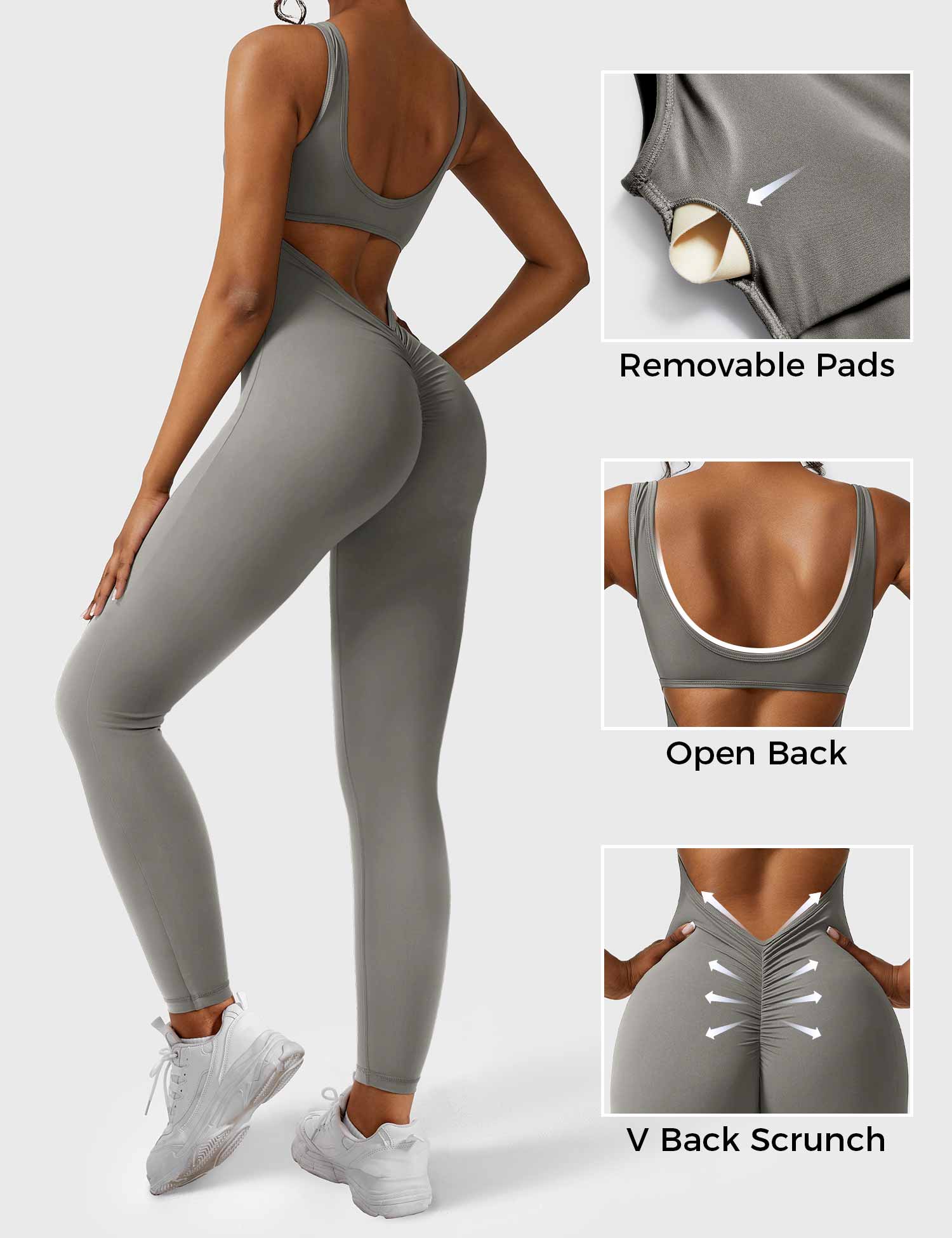 Yeoreo Lizvette jumpsuit met V-rug