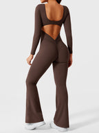 Yeoreo Lizvette jumpsuit met lange mouwen en uitlopende mouwen