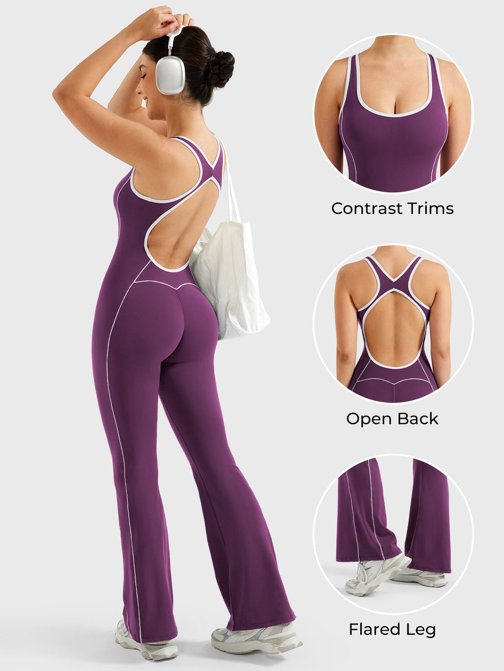 Yeoreo Antonia jumpsuit met contrasterende bies