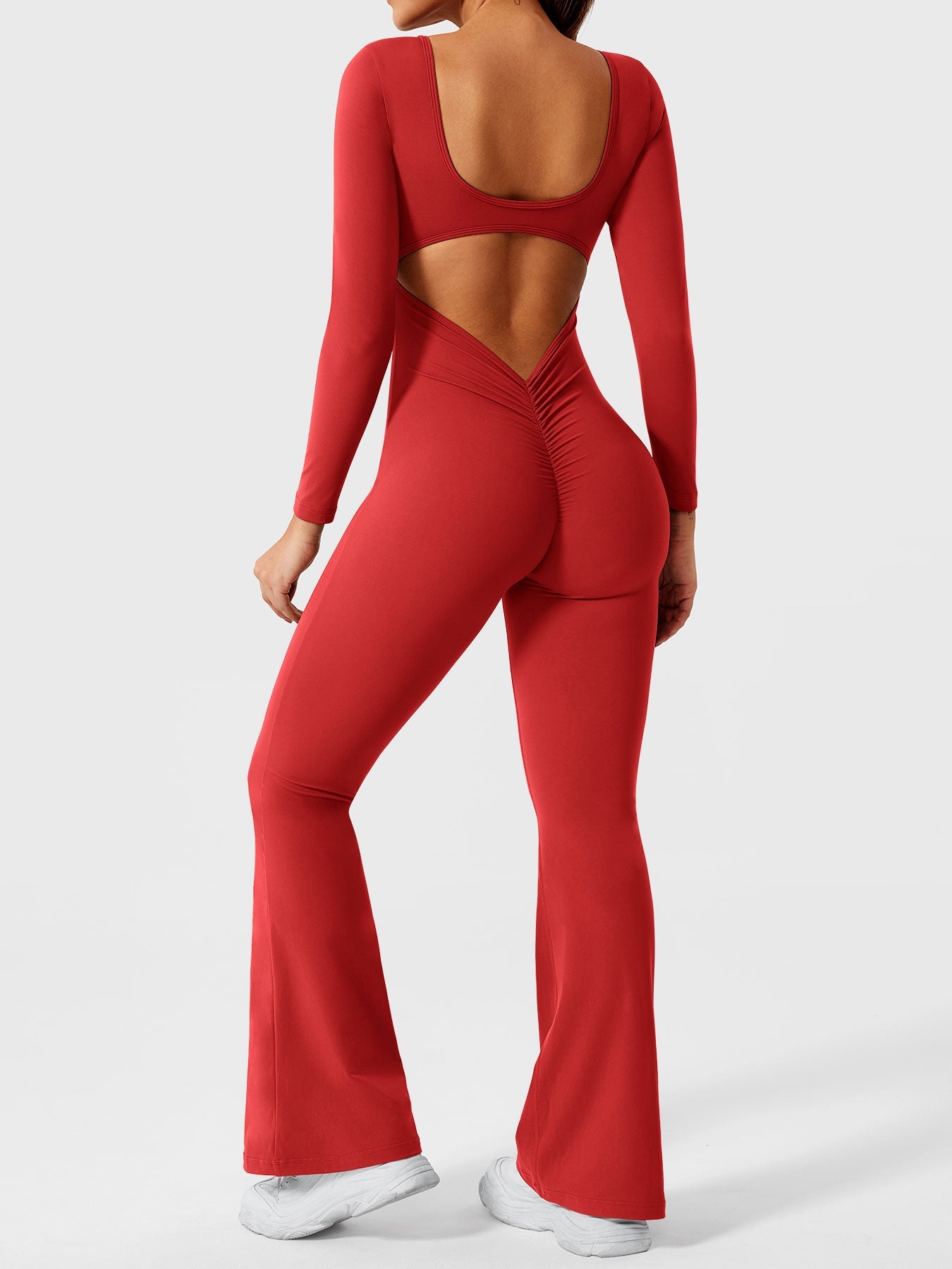 Yeoreo Lizvette jumpsuit met lange mouwen en uitlopende mouwen