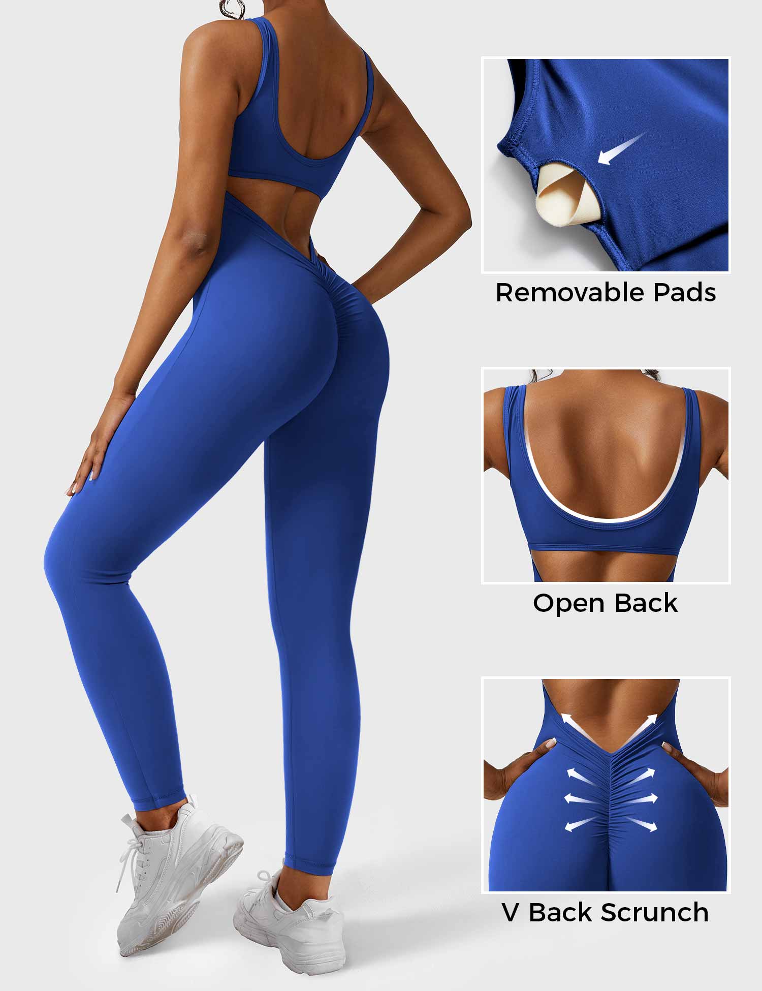 Yeoreo Lizvette jumpsuit met V-rug