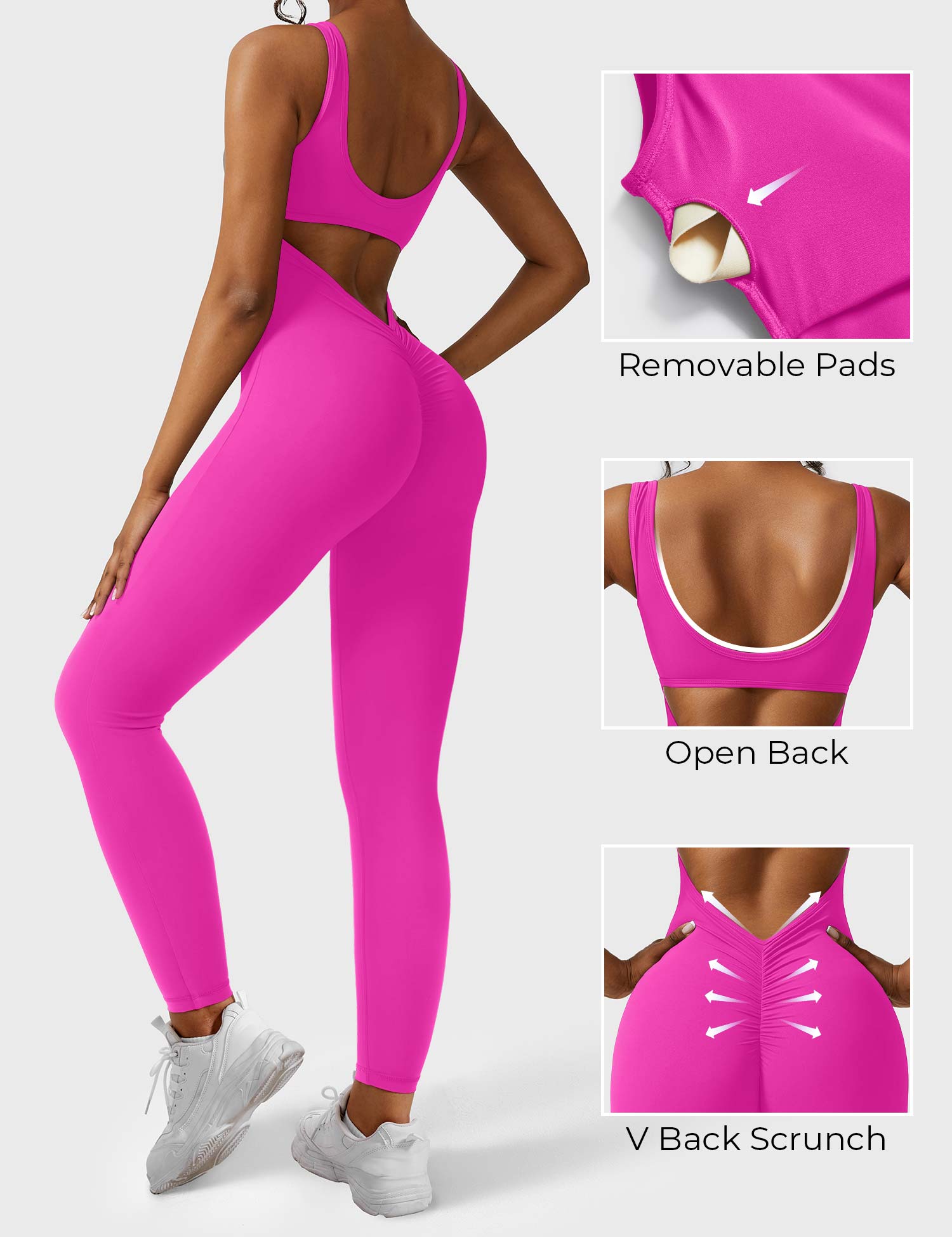 Yeoreo Lizvette jumpsuit met V-rug
