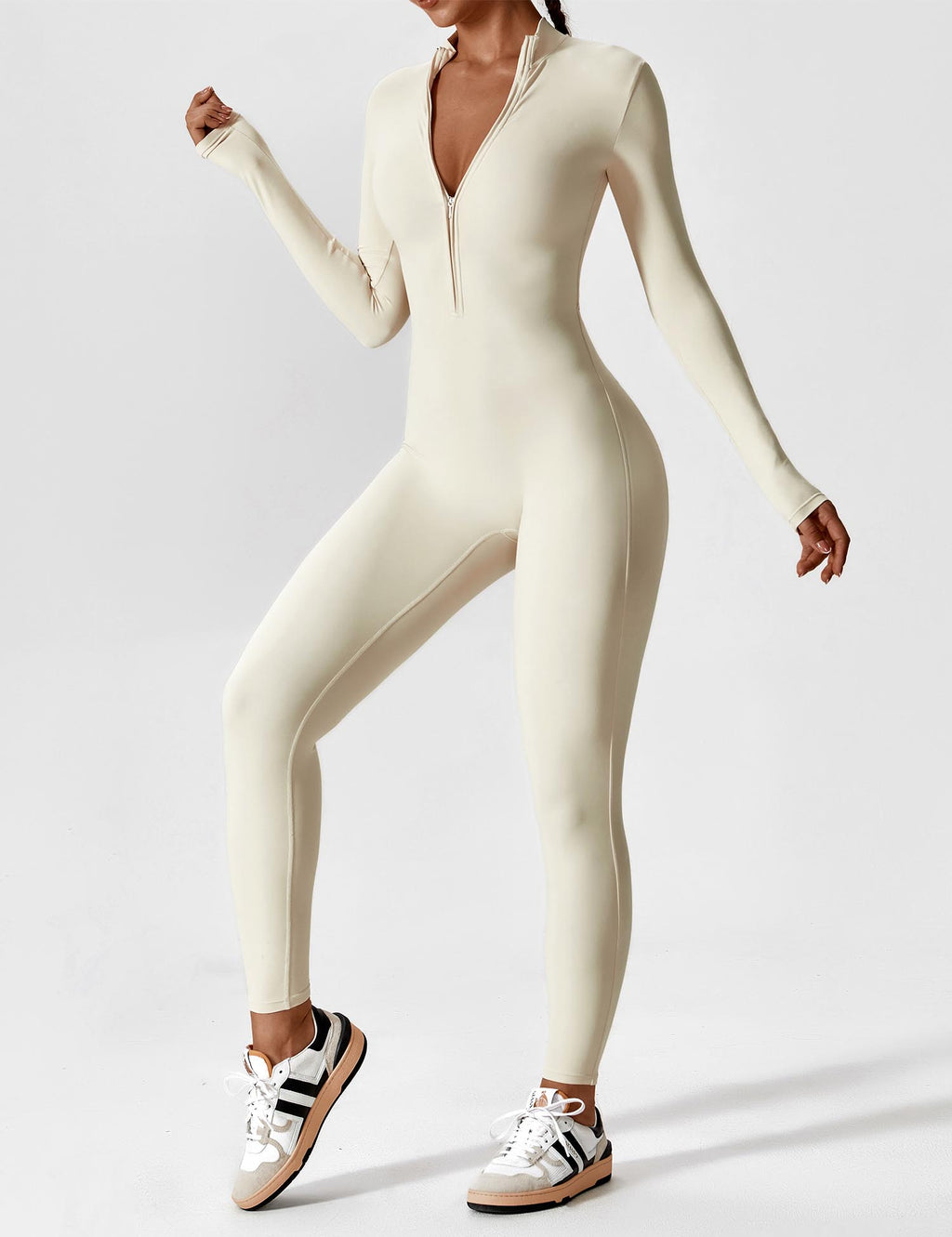 Yeoreo jumpsuit met lange mouwen en rits