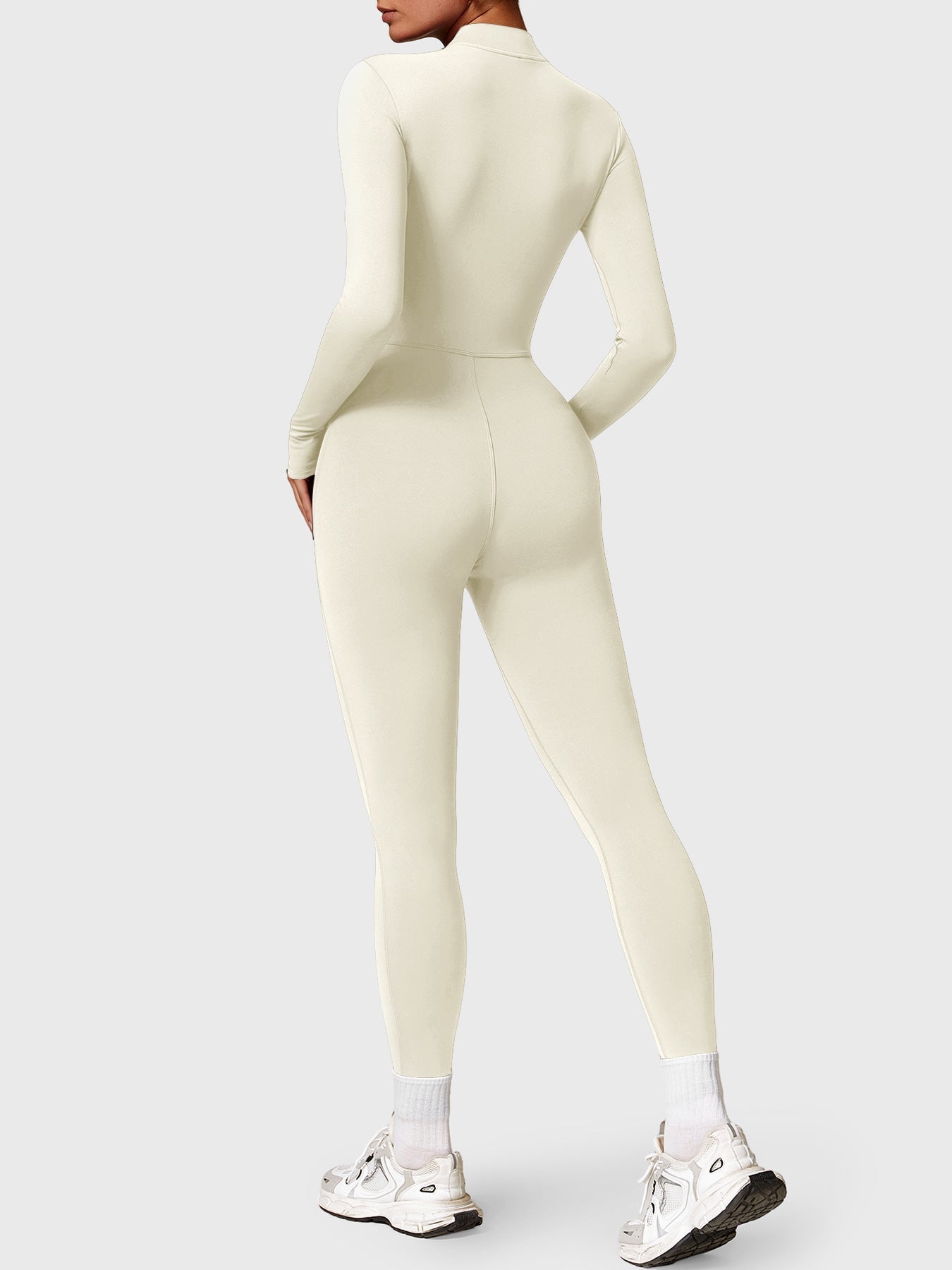 Yeoreo Belle Fleece jumpsuit met lange mouwen en rits