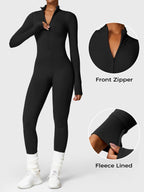 Yeoreo Belle Fleece jumpsuit met lange mouwen en rits