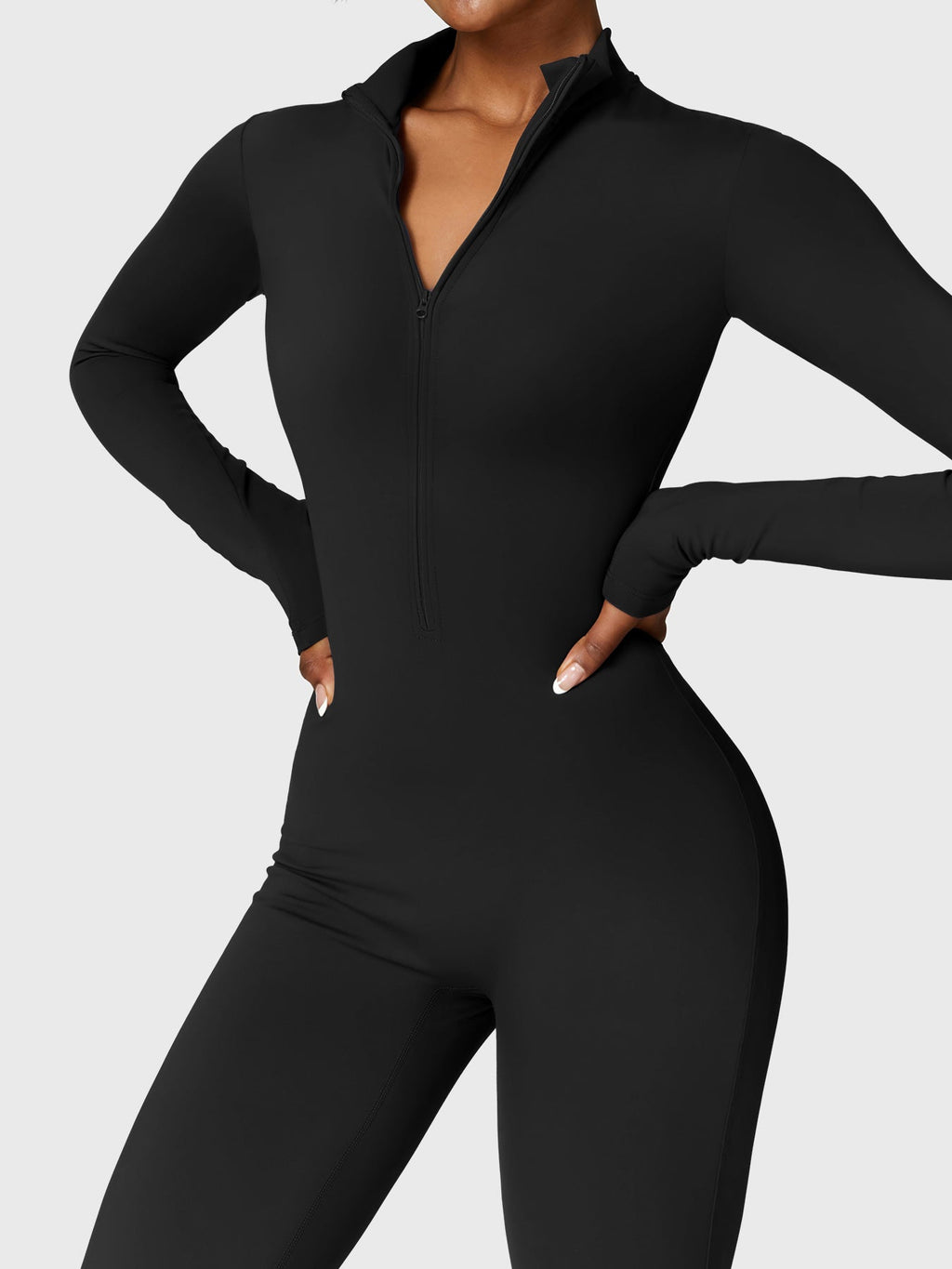 Yeoreo Belle Fleece jumpsuit met lange mouwen en rits