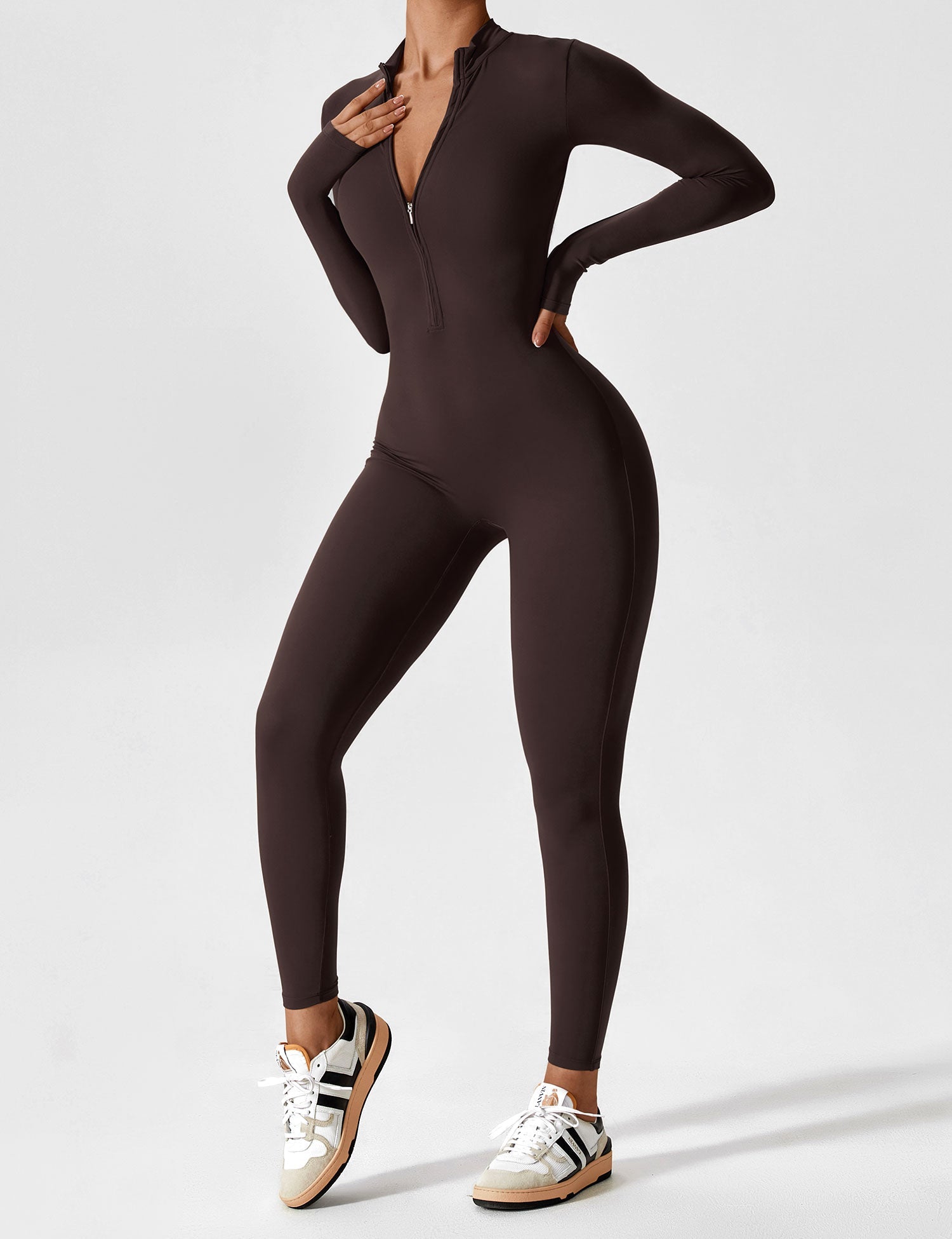 Yeoreo jumpsuit met lange mouwen en rits