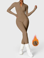 Yeoreo Belle Fleece jumpsuit met lange mouwen en rits