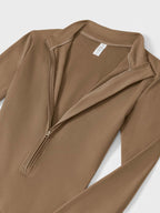 Yeoreo Belle Fleece jumpsuit met lange mouwen en rits